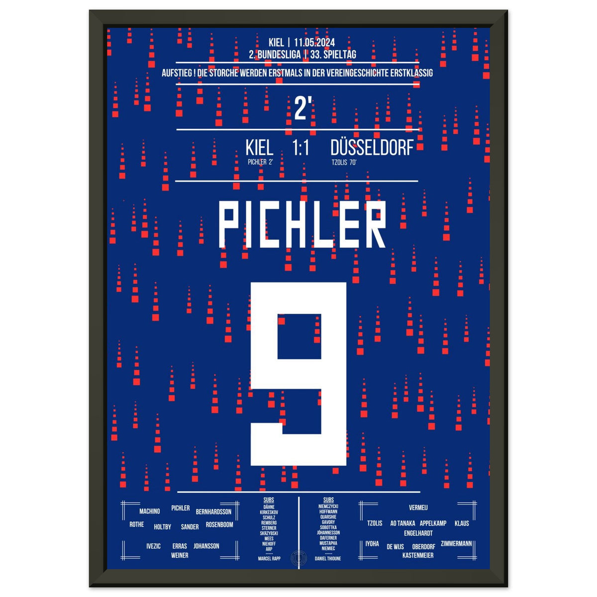 Pichler scores and the Störche celebrate the club's first-ever promotion to the Bundesliga