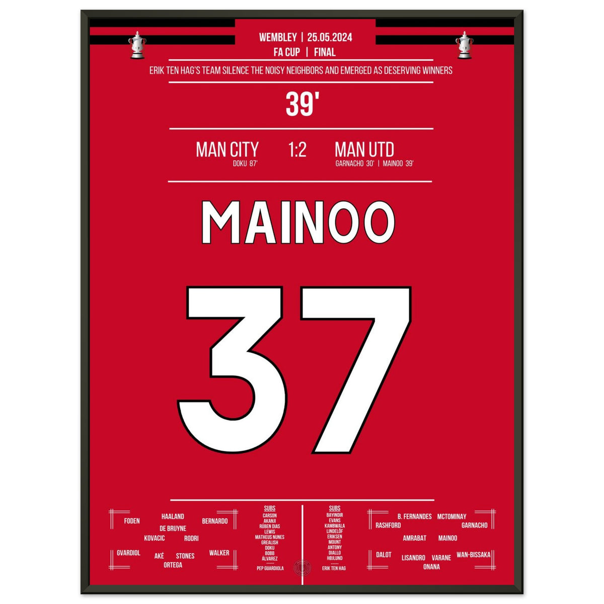 Mainoo scores in United's FA Cup win