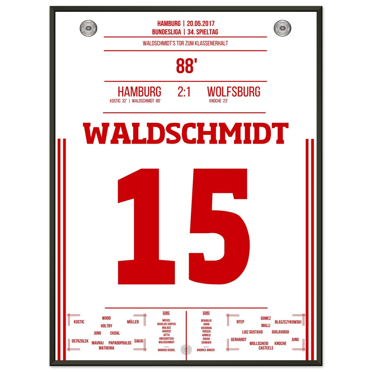Waldschmidt's Goal for Survival in 2017