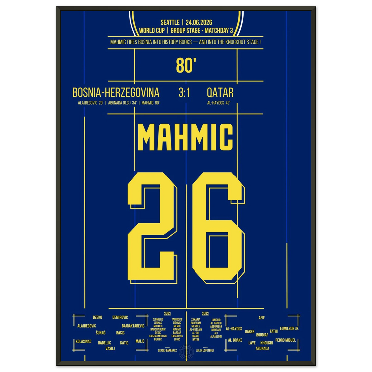 Mahmic meets at K.o. Round 1 and Bosnia makes World Cup history