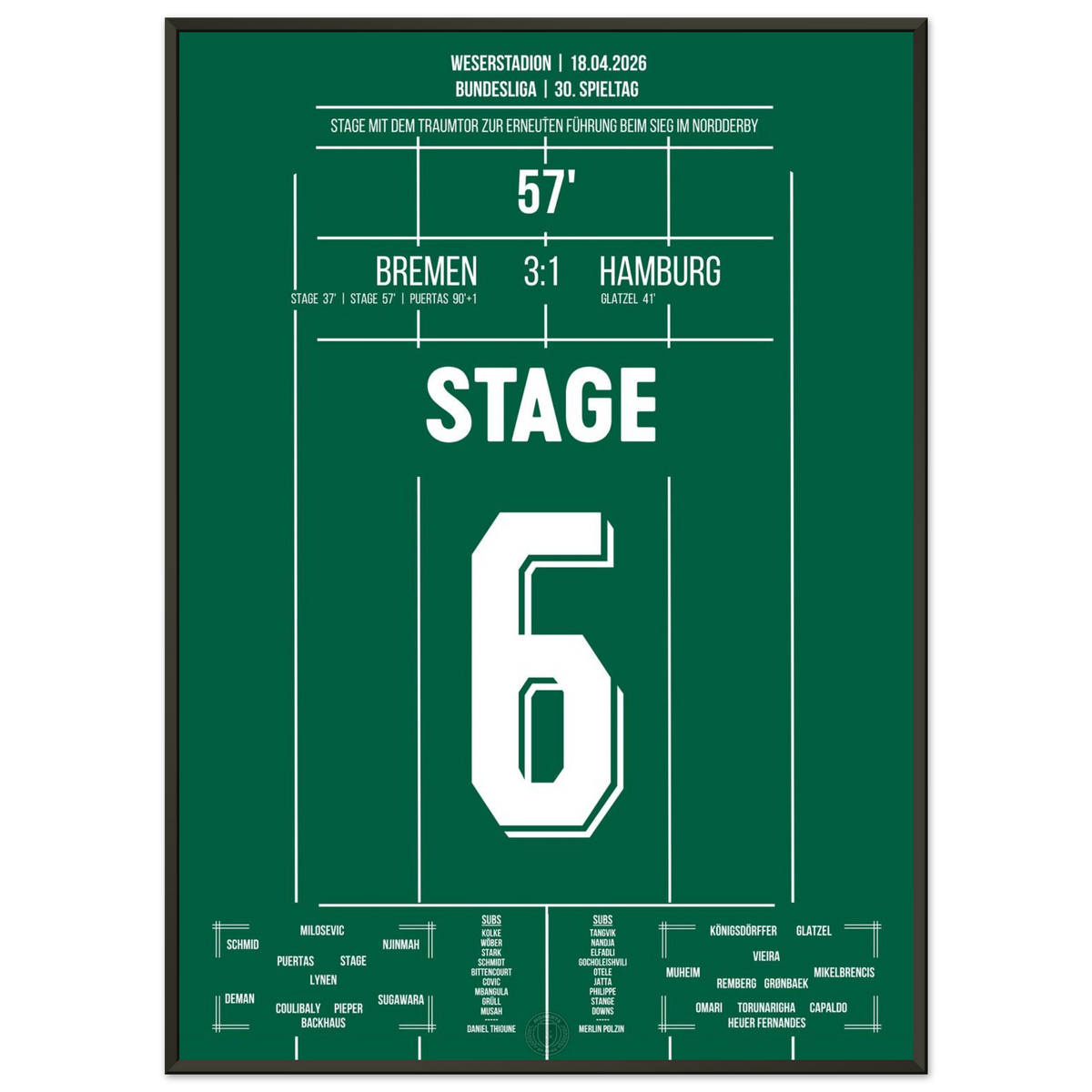 Stage's dream goal for a brace in victory in the 2026 North Derby