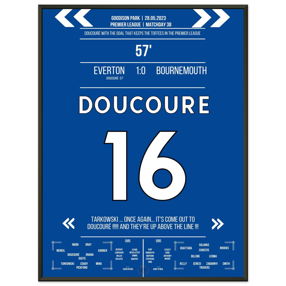 Doucoure's rocket saves the Toffees from relegation