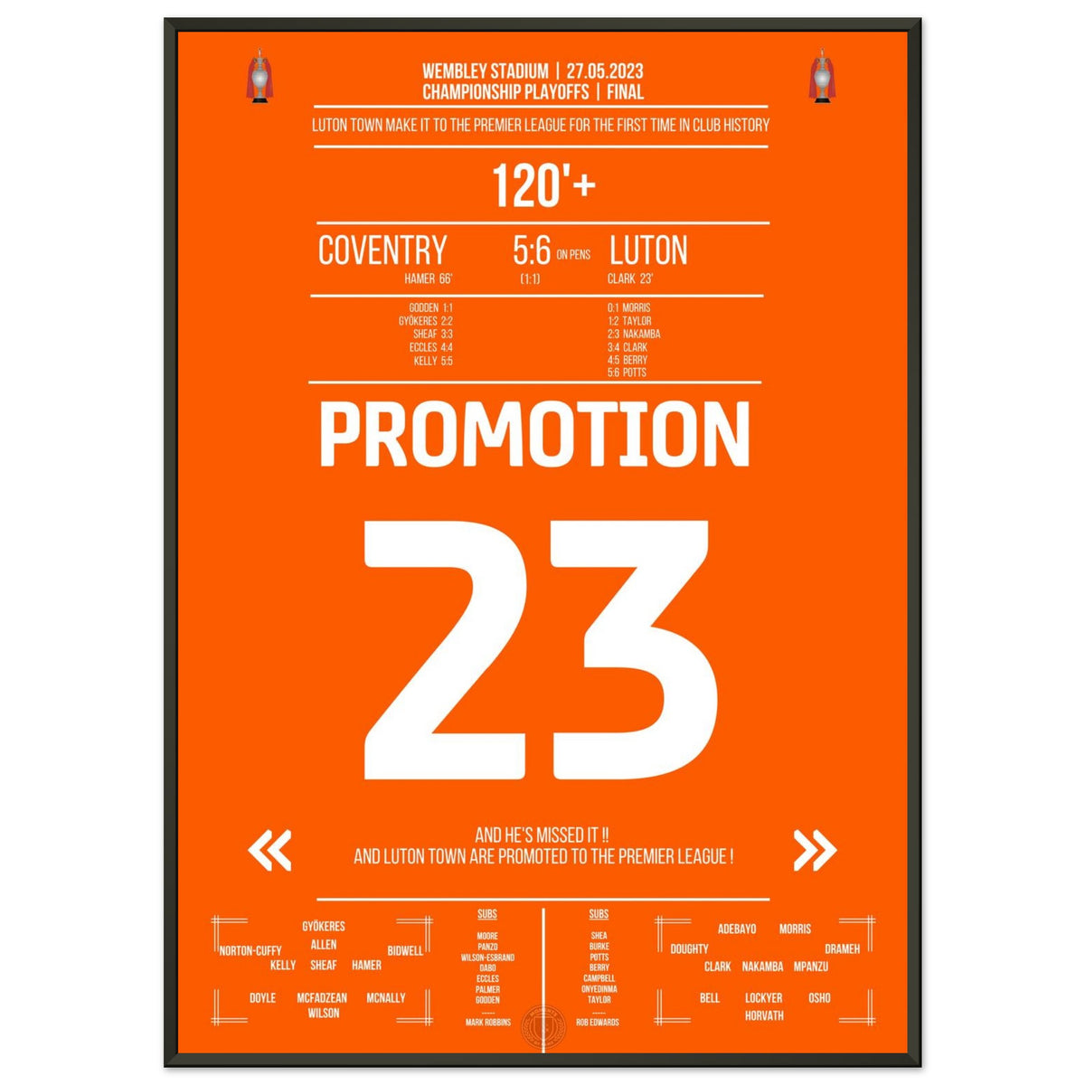 Luton seal their first-ever promotion to the Premier League!
