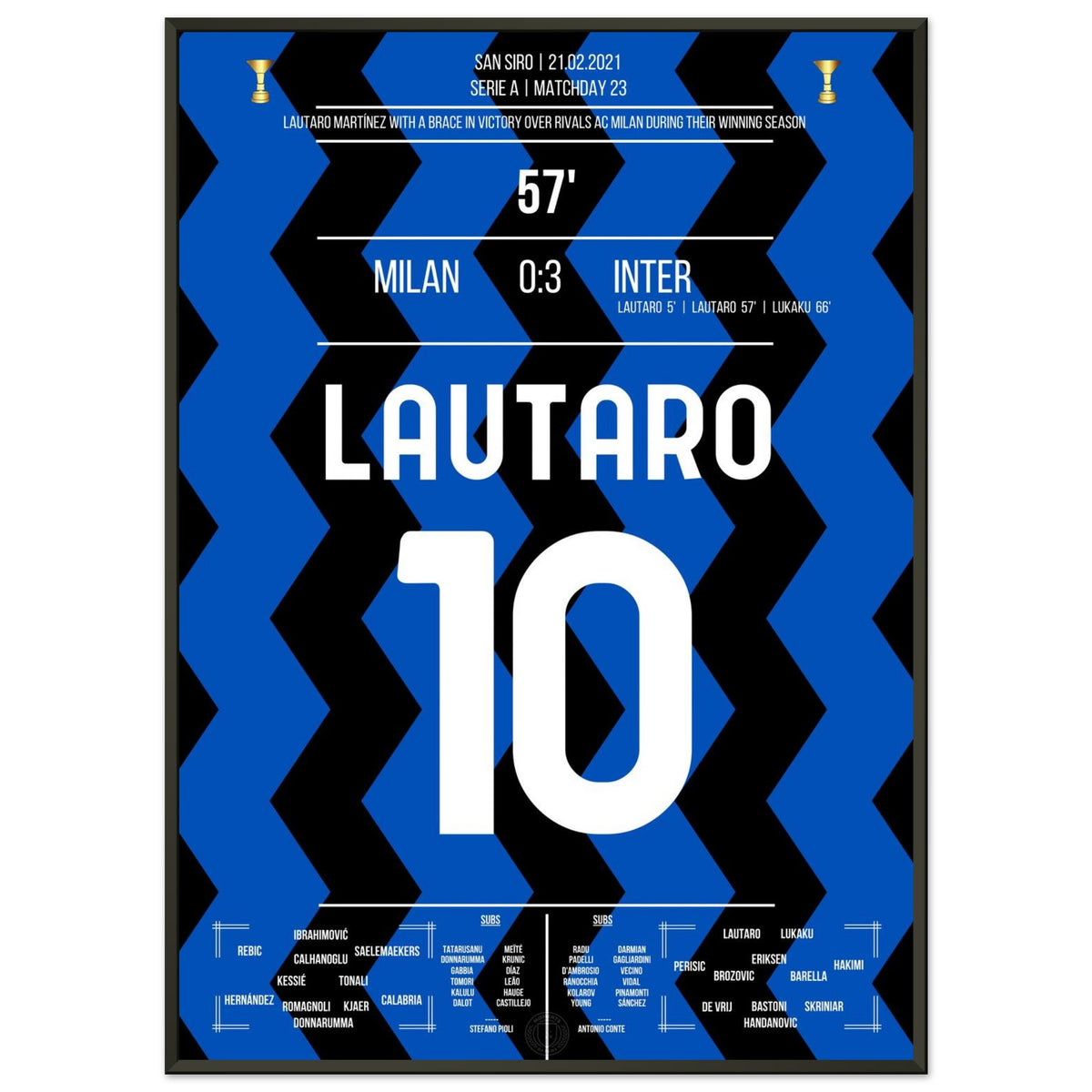 Lautaro's Goal in Derby Win on the Way to First Scudetto in 11 Years