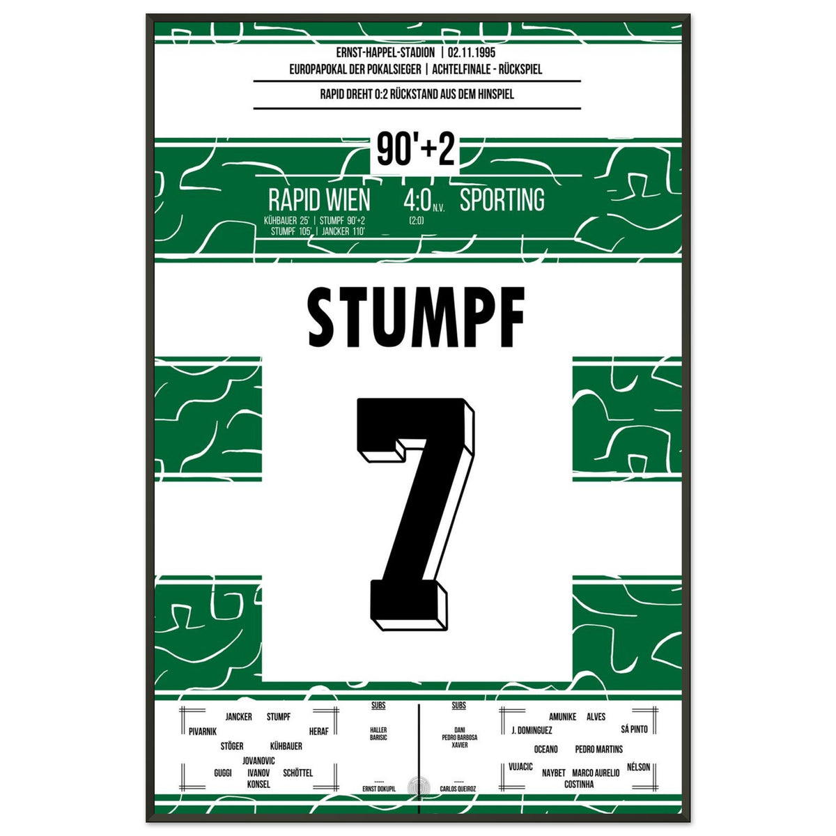 Rapid overturn a 0:2 first-leg deficit against Sporting in 1995
