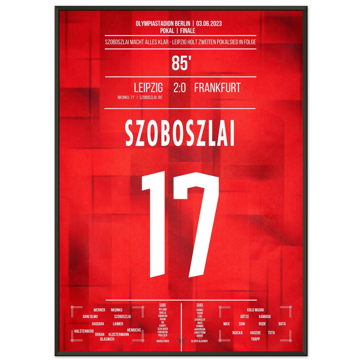 Leipzig's successful title defence in the 2023 cup final