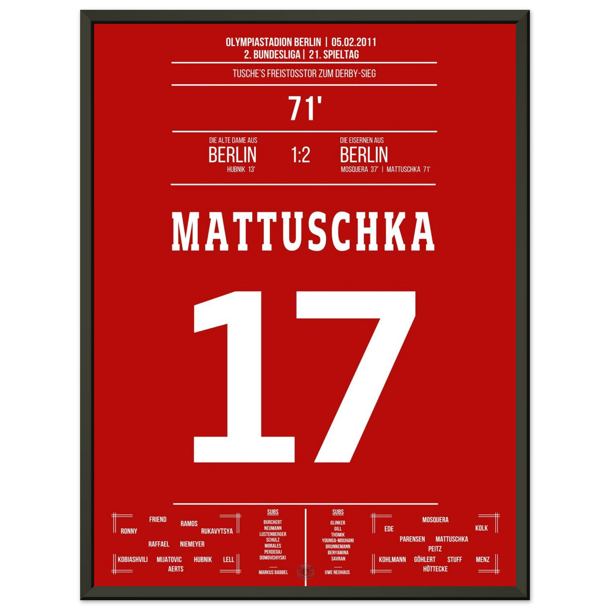 Mattuschka's Free-Kick Goal Secures Derby Win