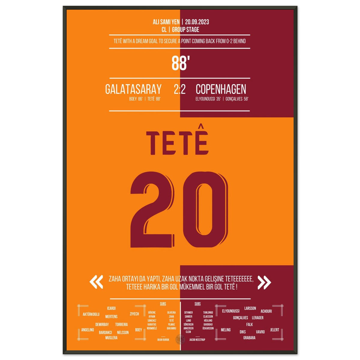 Tetê's Dream Goal Equaliser in Late CL Comeback