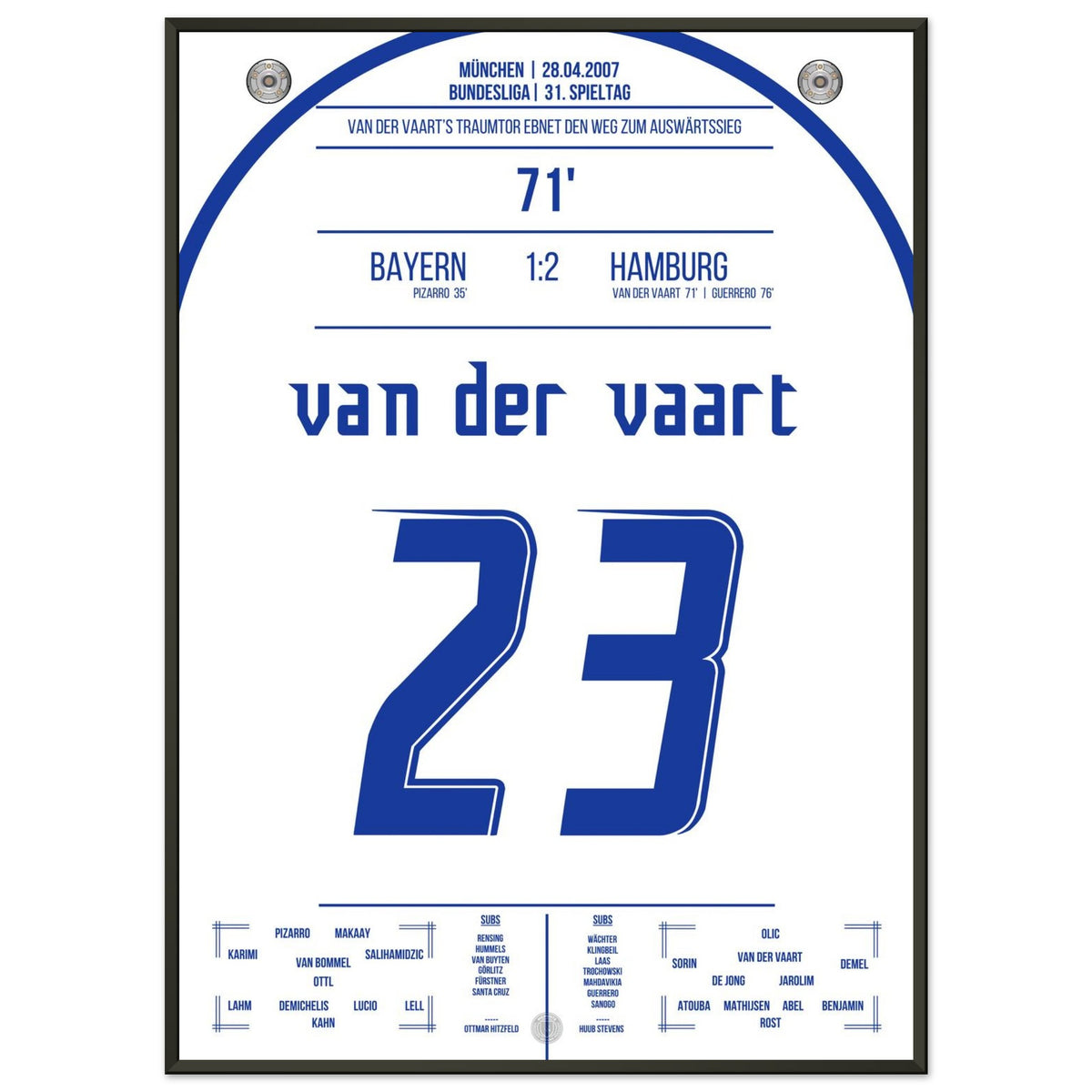 Van der Vaart's Dream Goal in Away Win at Bayern 2007