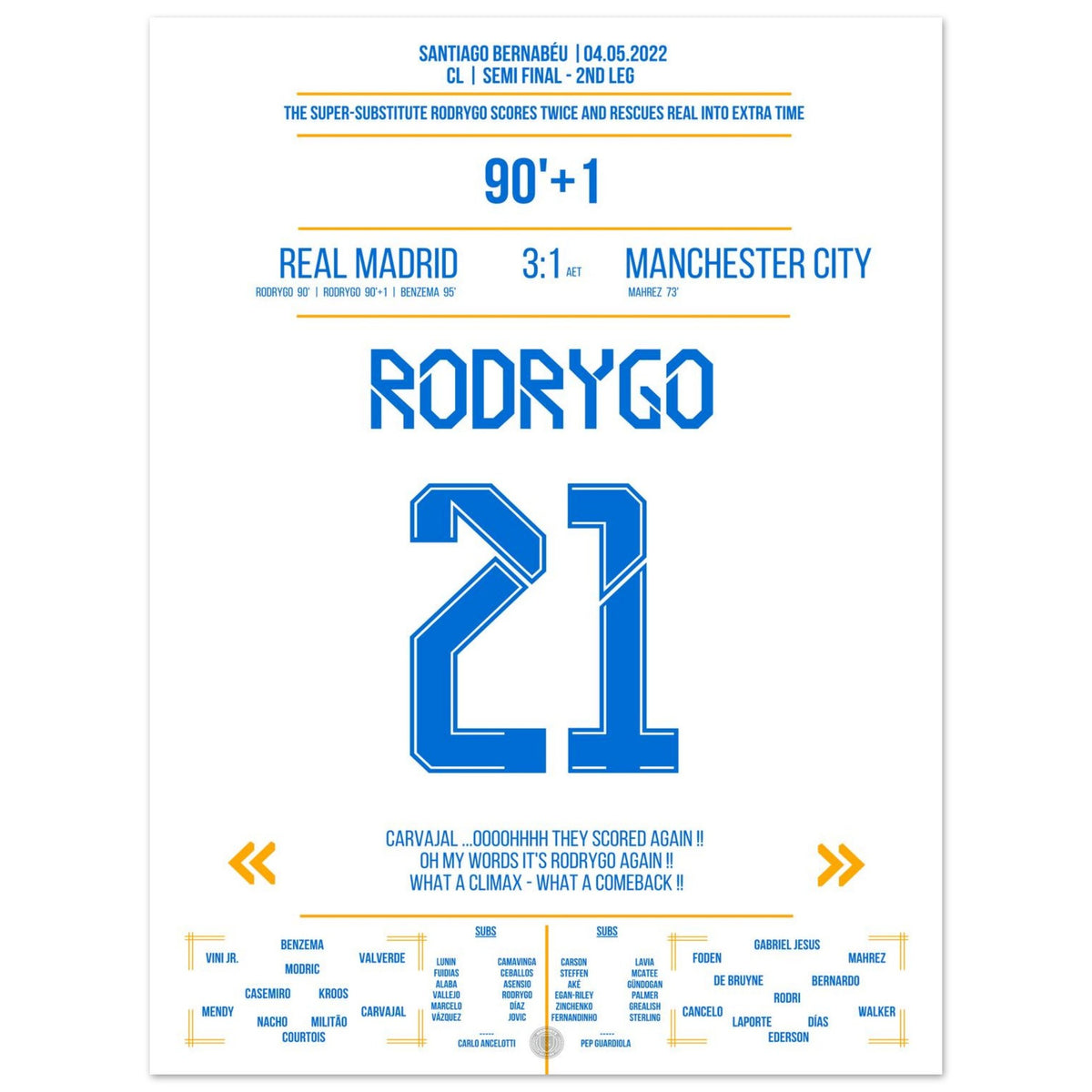 Rodrygo Sends Real Madrid Into Extra Time On The Way To The 2022 Final