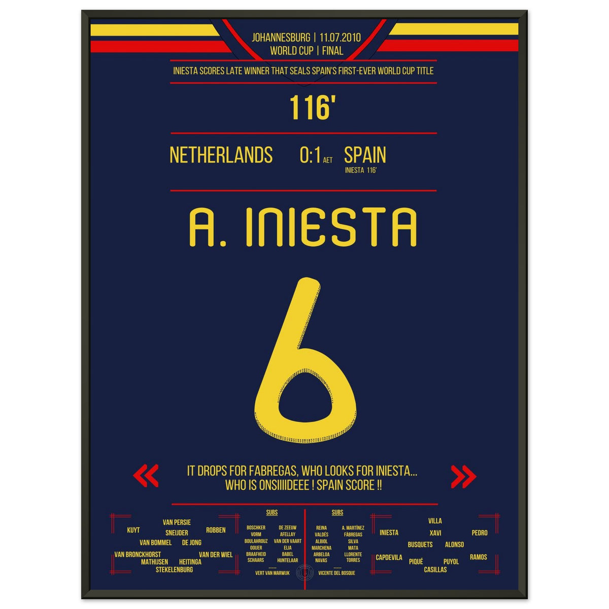 Iniesta's Goal of Immortality in the 2010 World Cup Final against Holland