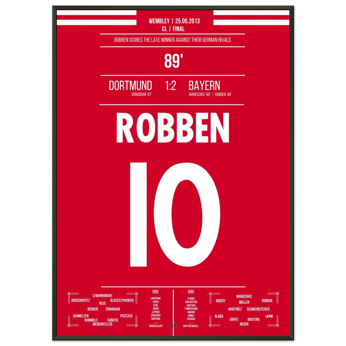 Robben scores late winner in the German CL final