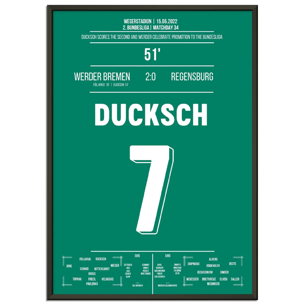 Ducksch Makes Bremen's Promotion Perfect
