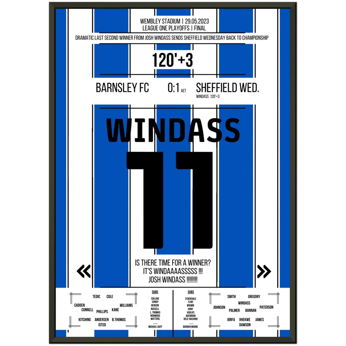 Sheffield Wednesday's dramatic return to the Championship 2023
