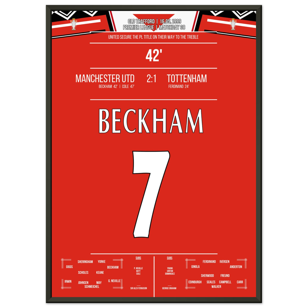 Beckham's goal in the 1999 title triumph