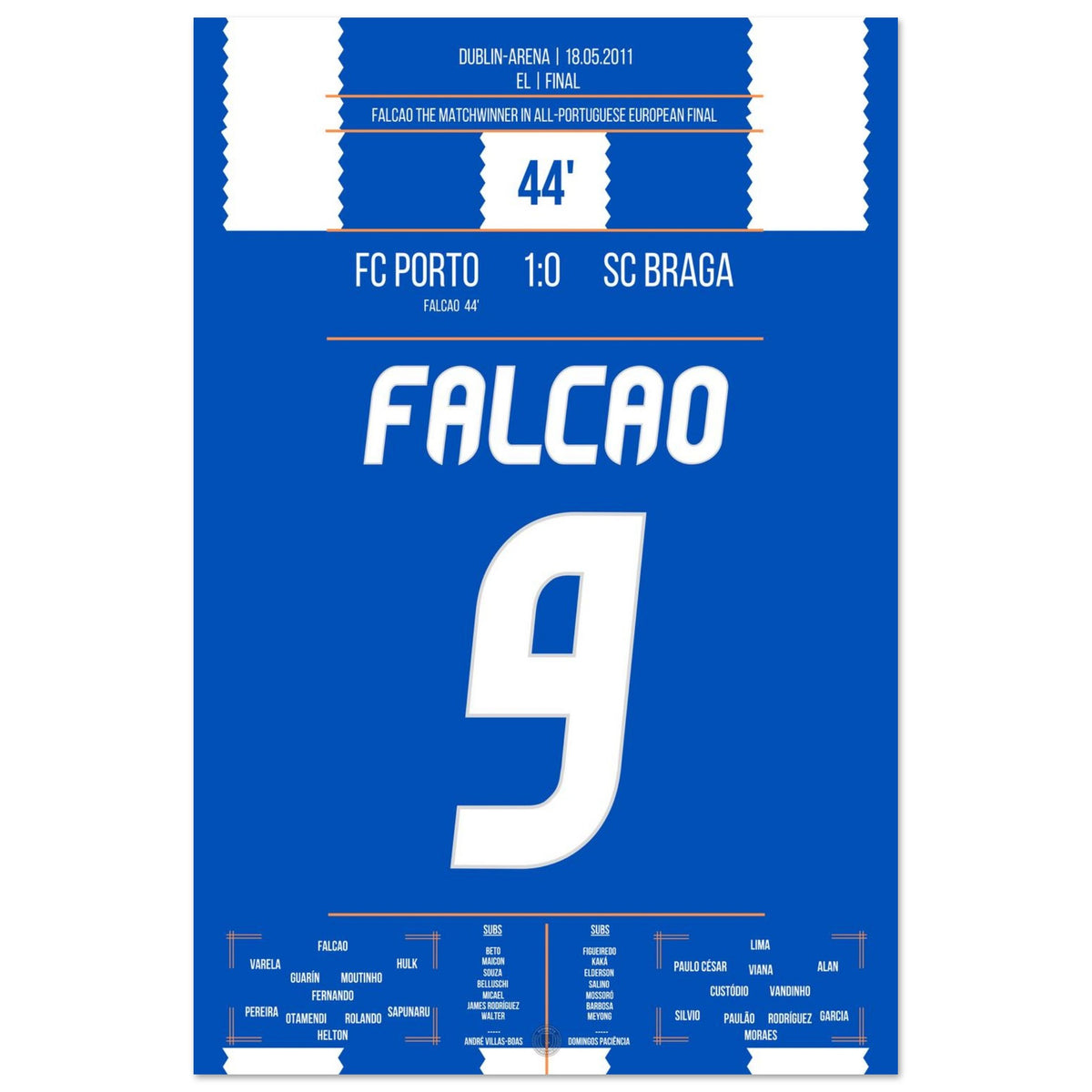 Falcao the matchwinner for Porto in the 2011 final