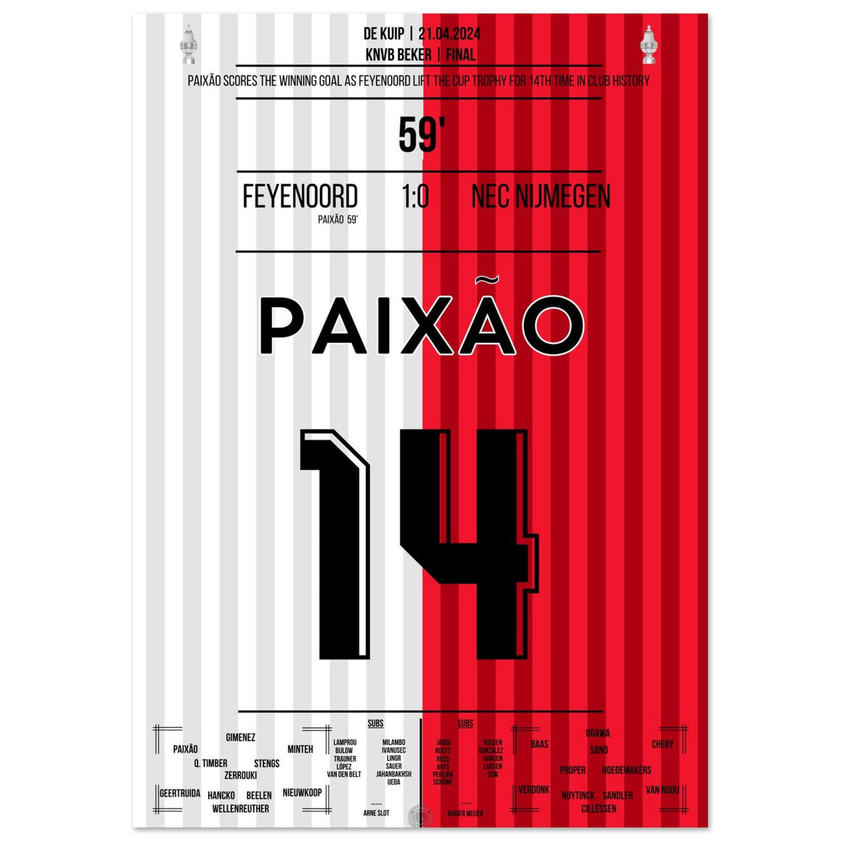 Paixão's decisive goal in the 2024 cup final