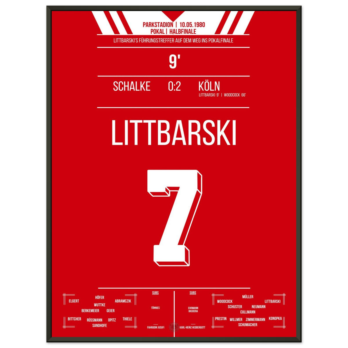Littbarski's Opening Goal in the 1980 Cup Semi-Final Against Schalke