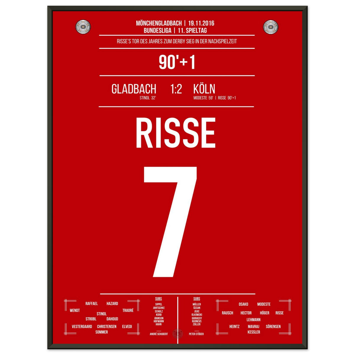Risse's Goal of the Year 2016 in the Derby Against Mönchengladbach