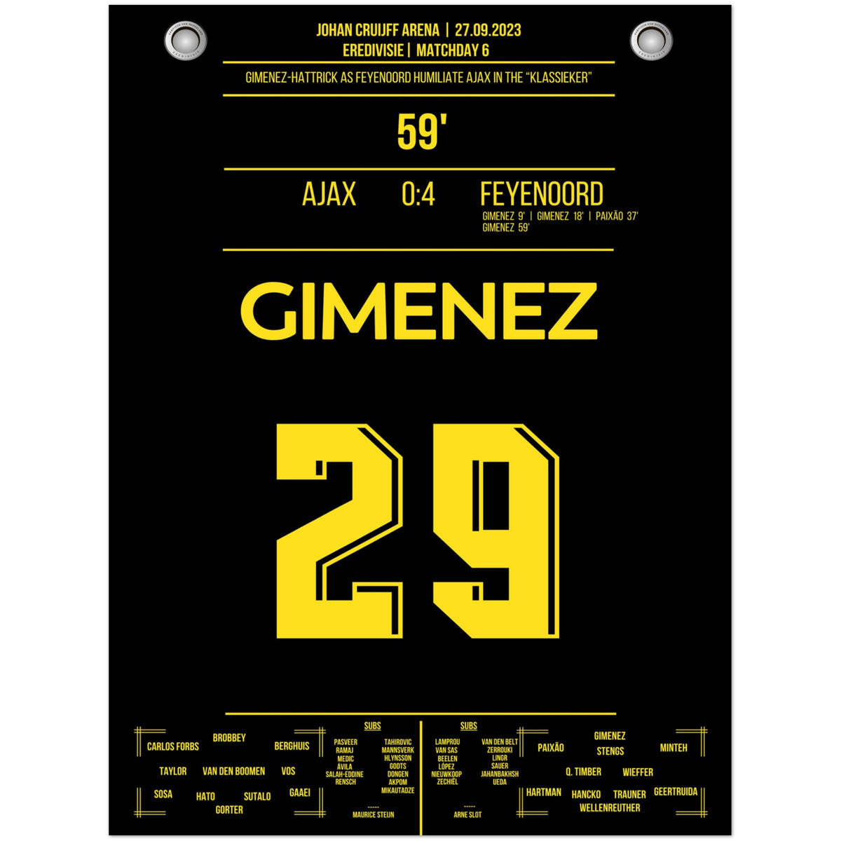 Gimenez Hat-Trick in 4-0 Win in the