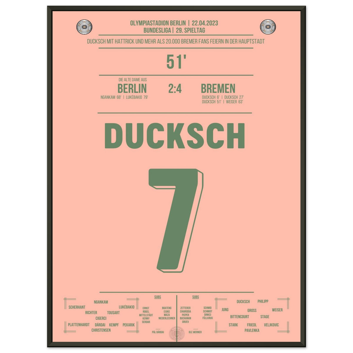 More Than 20000 Bremen Fans Celebrate in Berlin – Ducksch's Hat-trick Towards Survival