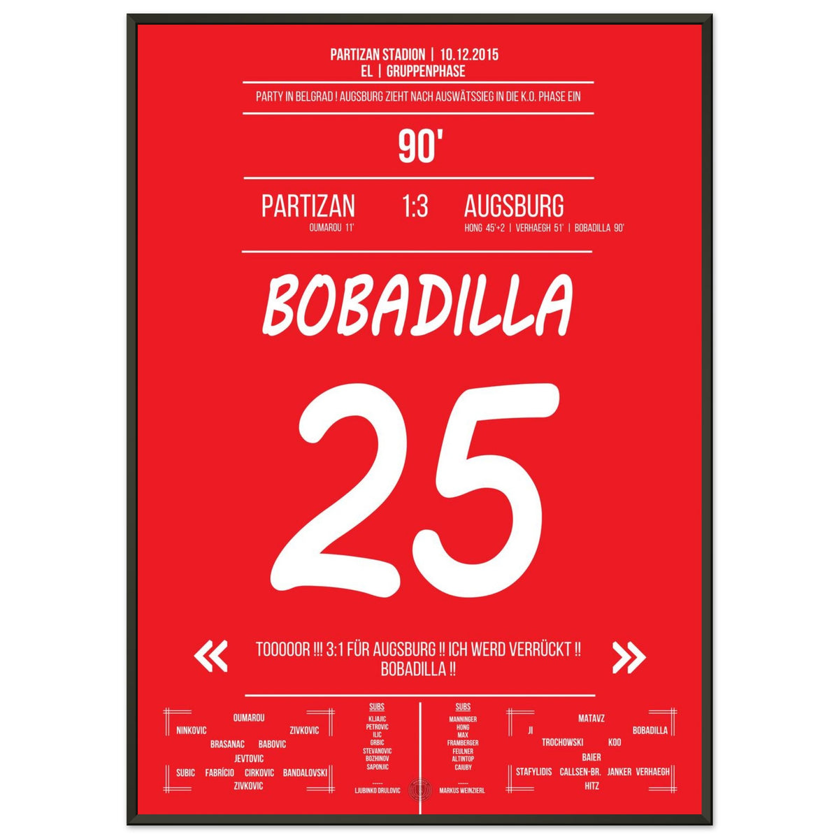Augsburg Miracle - Bobadilla Fires Augsburg into the Knockout Round