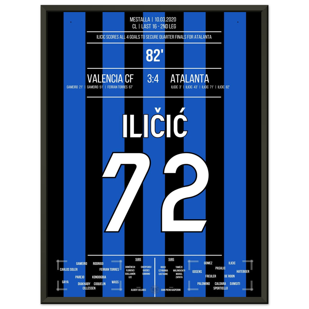 4-Goal Ilicic Fires Atalanta into the Quarter-Finals in 2020