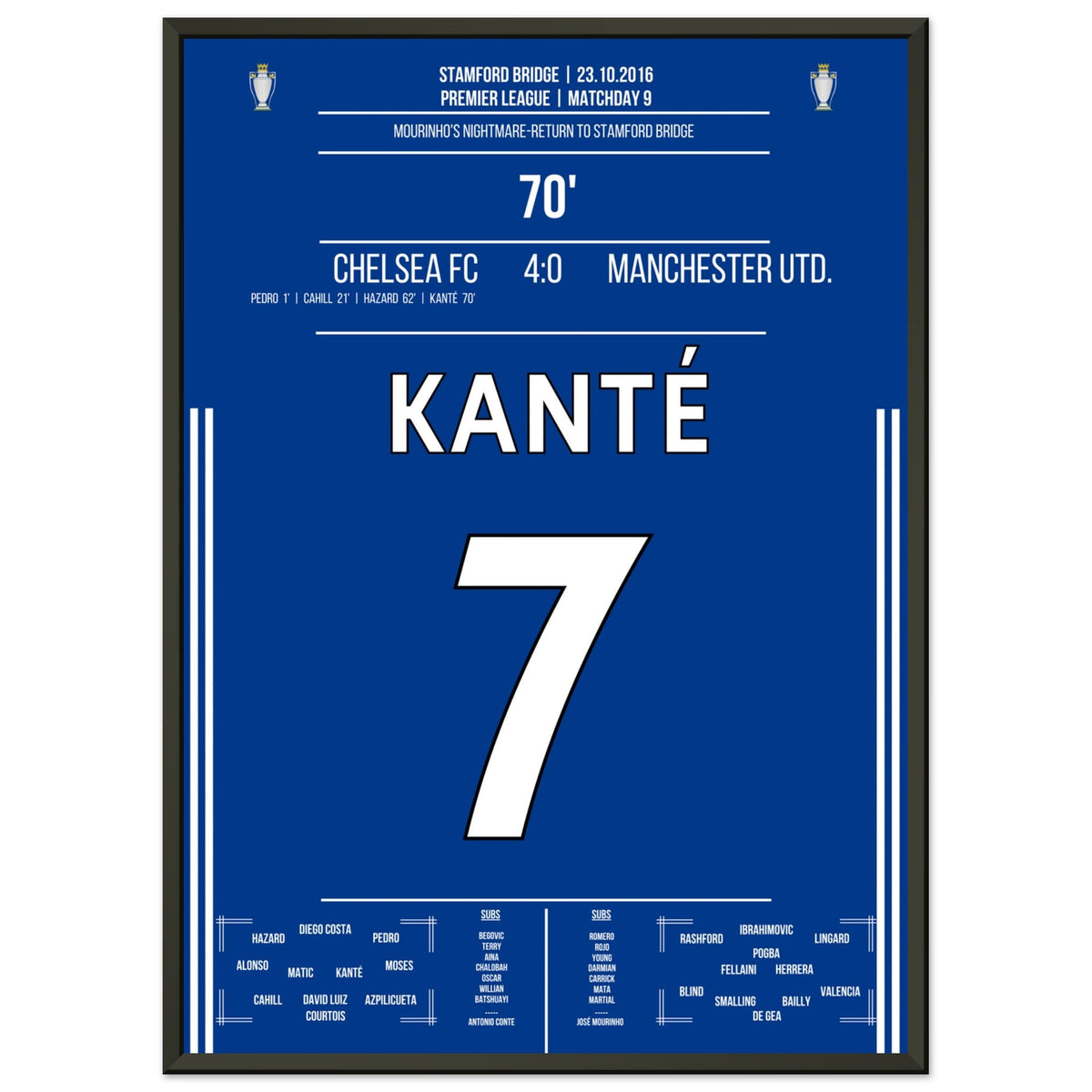 Kanté's Solo Goal on Mourinho's Nightmare Return to Stamford Bridge