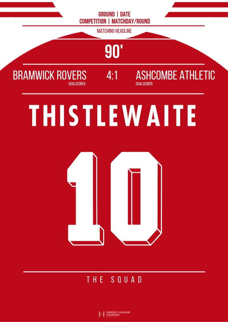 Example of a Sunday League Legends poster