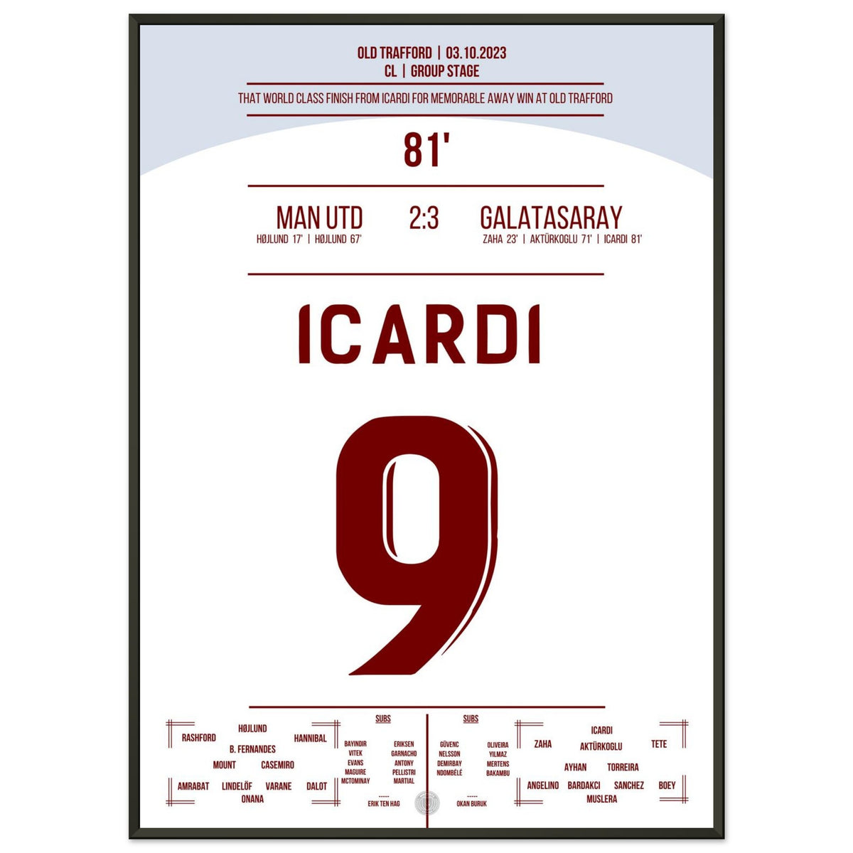 Icardi's winning goal at Old Trafford