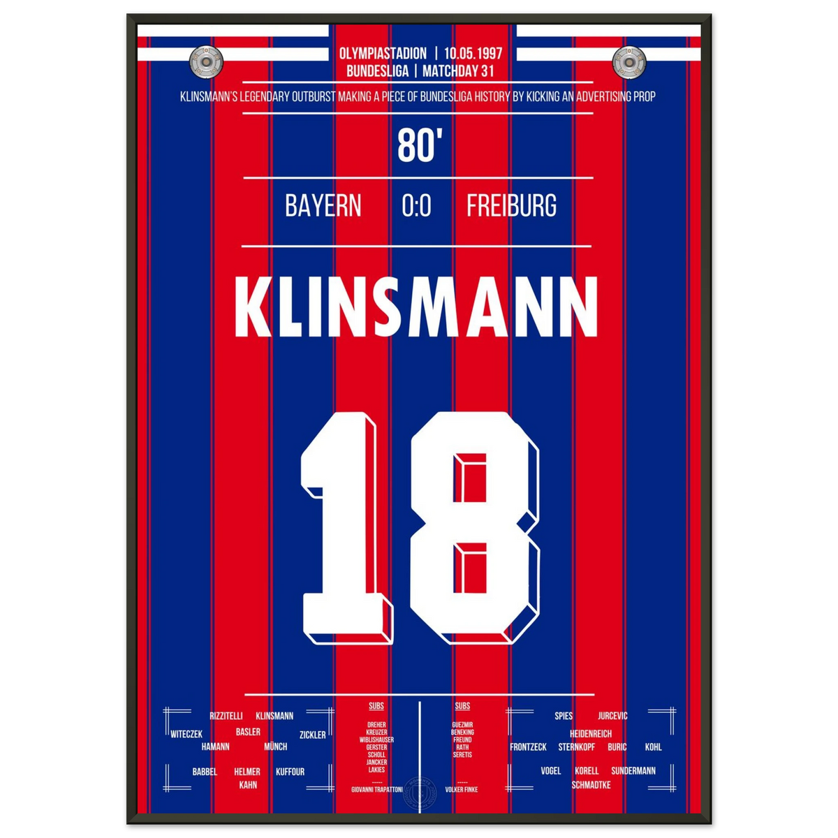 Klinsmann's legendary barrel kick in 1997
