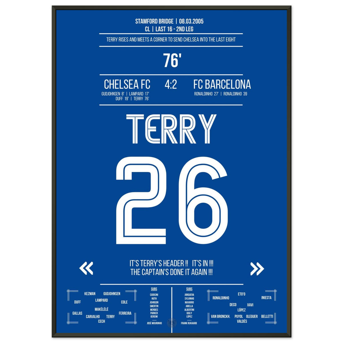 Terry's winning goal against Barcelona