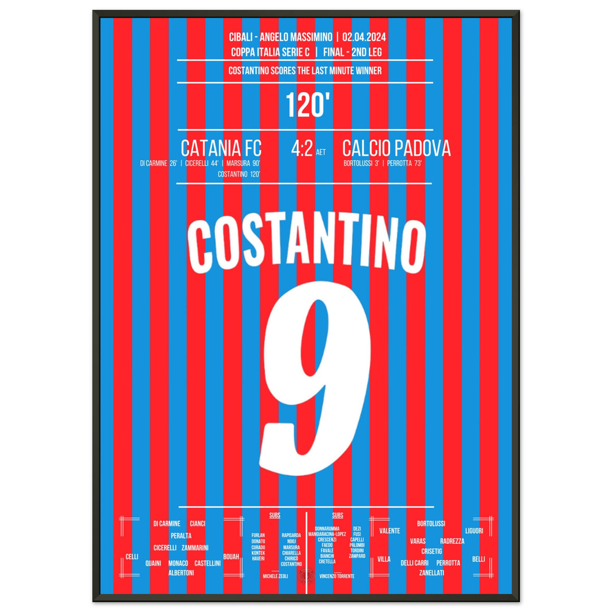 Costantino shoots Catania to cup victory in the last minute