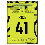 Rice köpft Arsenal in letzter Sekunde zum Auswärtssieg 50x70-cm-20x28-Schwarzer-Aluminiumrahmen