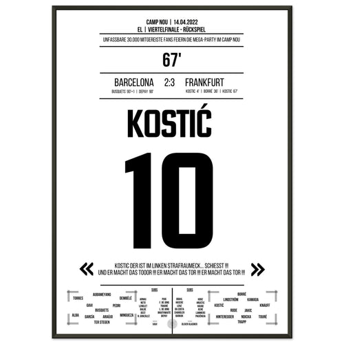 Kostic's stellar performance at Frankfurt's big party in Camp Nou
