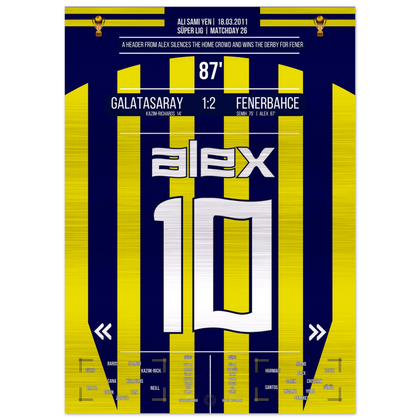 (Metal Print) Alex scores to win the derby for Fener