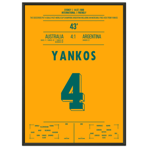 Yankos' incredible free kick goal against Argentina 1988