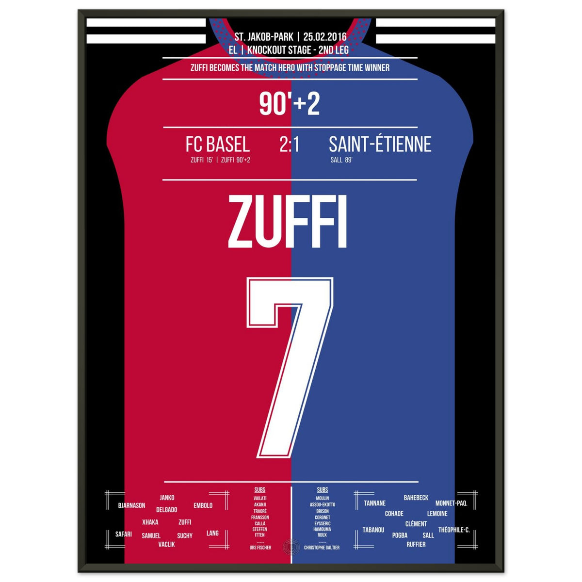 Zuffi's winning goal in stoppage time against Saint-Etienne in 2016