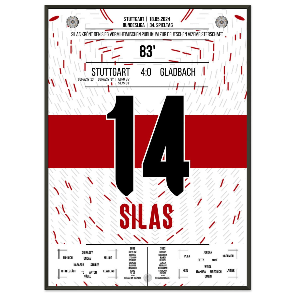 Silas sets the final point for the German runner-up title for VfB.