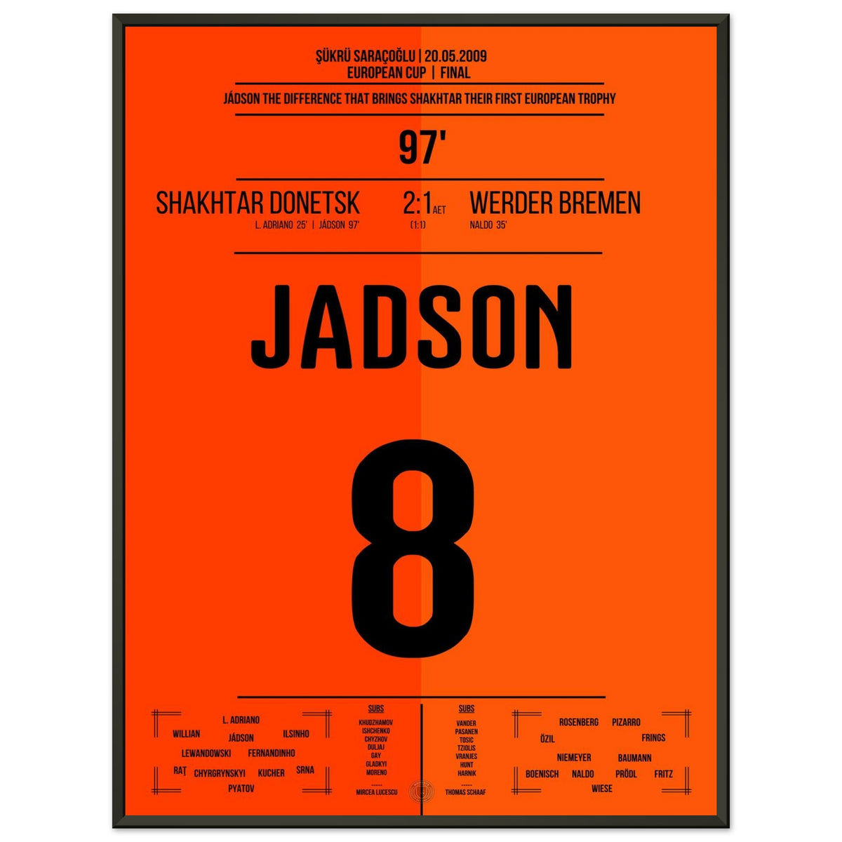 Jadson shoots Shakhtar to European Cup triumph 2009