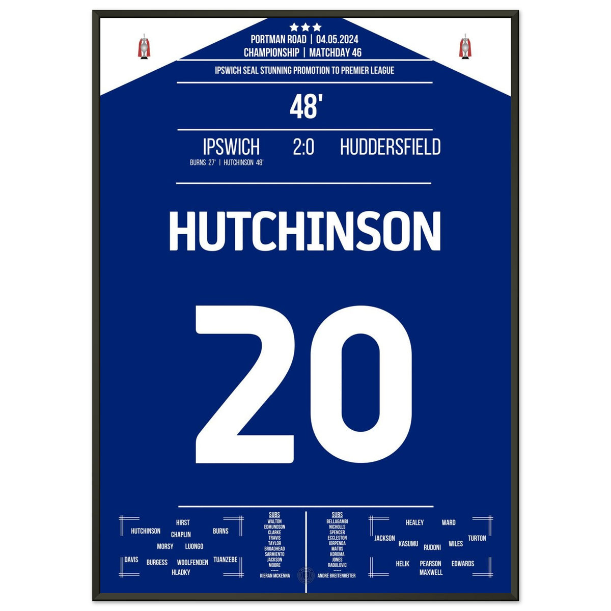 Ipswich achieves the sensation! Promotion from League One to the Premier League!