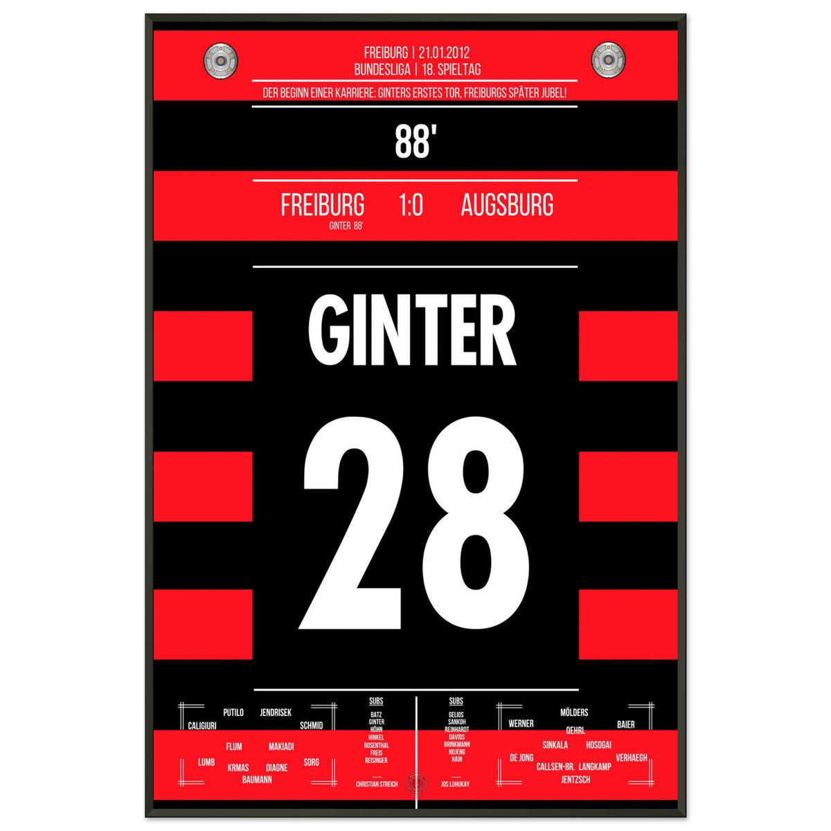 Ginter's winning goal on his Bundesliga debut in 2012