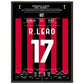 Man Of The Match Performance von Rafael Leão im Derby gegen Inter 45x60-cm-18x24-Schwarzer-Aluminiumrahmen