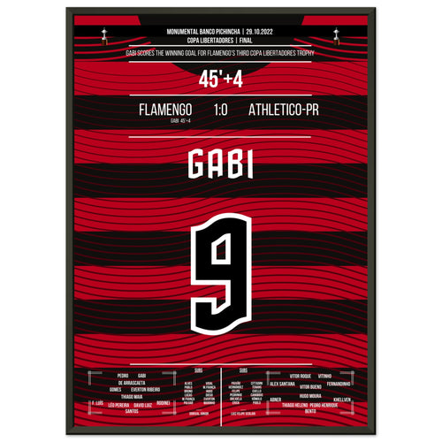 Gabi with the decisive goal for Flamengo's third Copa Libertadores triumph.