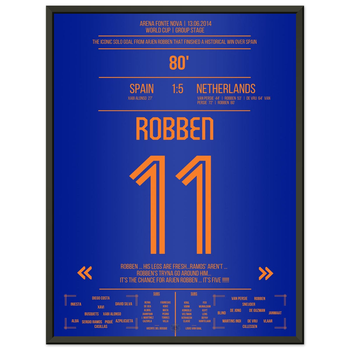 Robben's solo goal against Spain at the 2014 World Cup