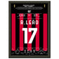 Man Of The Match Performance von Rafael Leão im Derby gegen Inter A4-21x29.7-cm-8x12-Schwarzer-Aluminiumrahmen