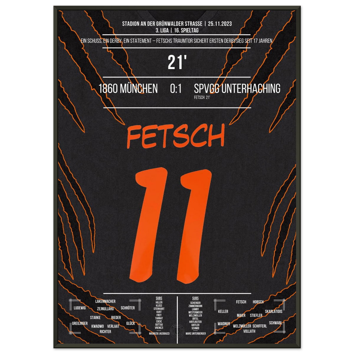Fetsch shoots Haching to its first derby victory in 17 years