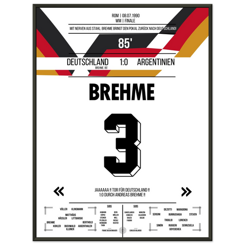 Brehme's penalty against Argentina in the 1990 World Cup final