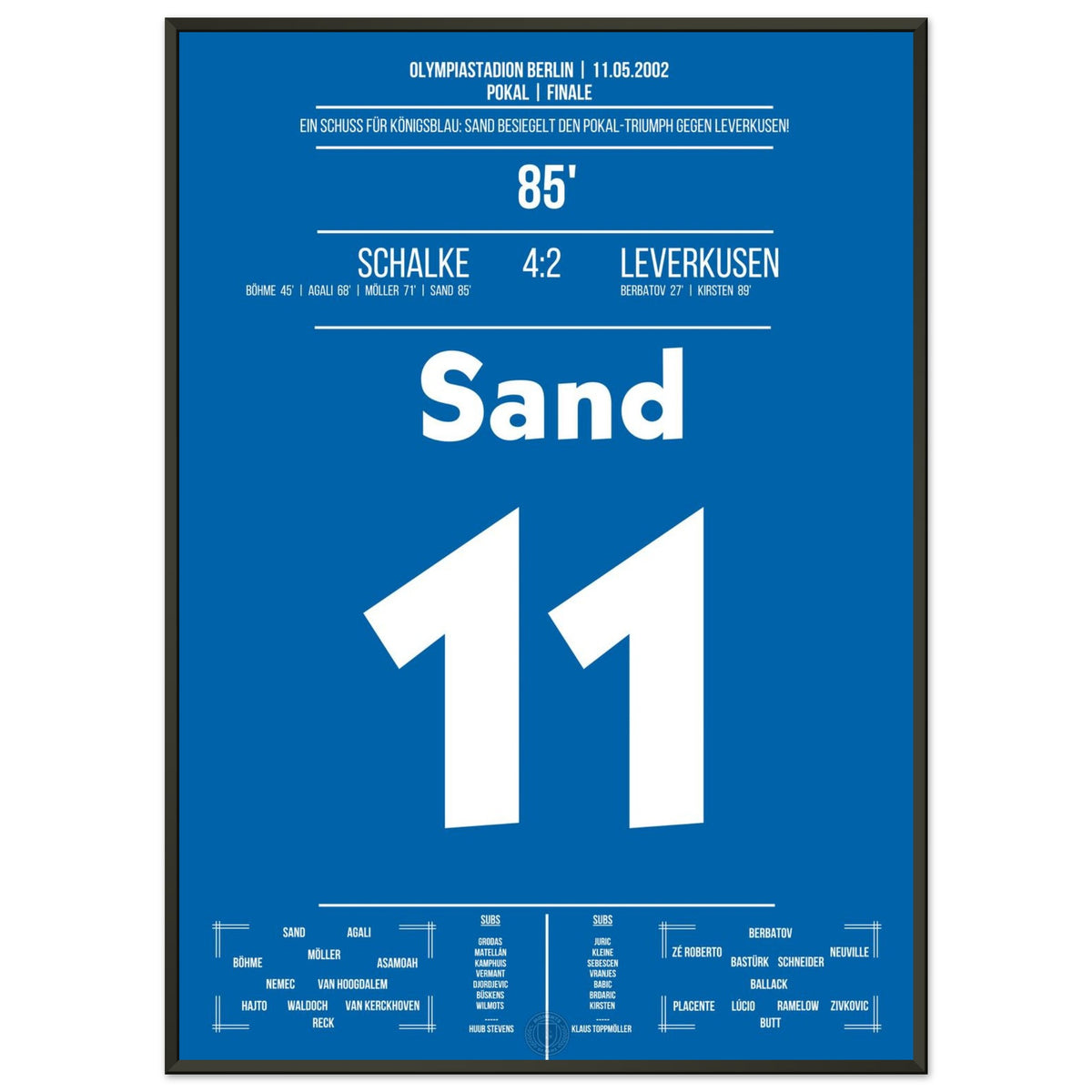 Ebbe Sand for the fourth time! Second consecutive cup triumph in 2002