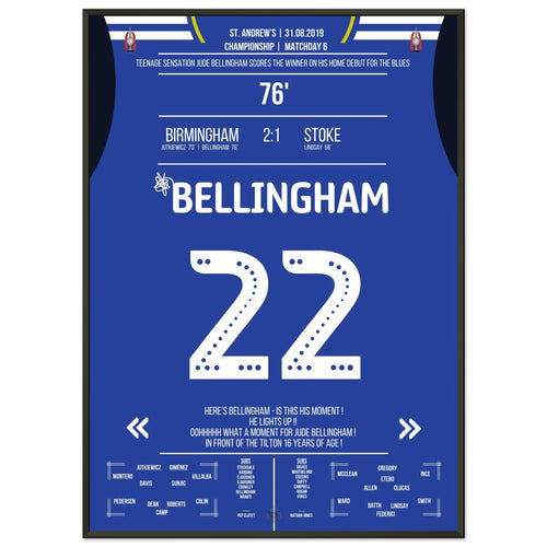Bellingham's first goal at St Andrews in the win against Stoke